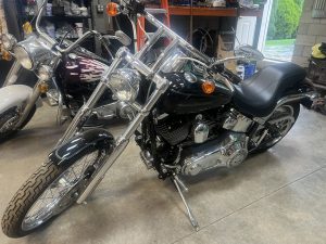 Harley Davidson Motorcycle with vinyl wrap